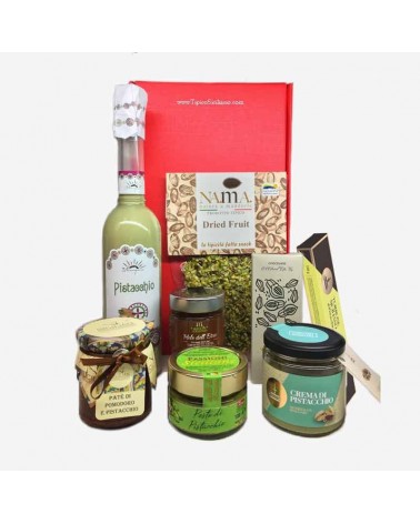 Cesta con prodotti al pistacchio di Bronte